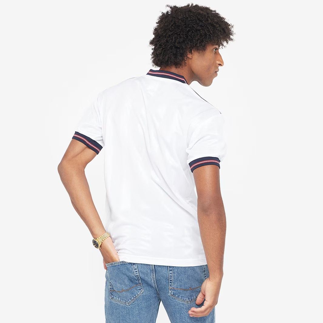 Score Draw レトロ イングランド代表 1986 W杯 ホーム 半袖 ユニフォーム 白