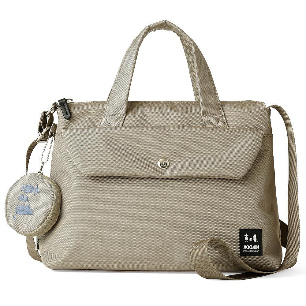 ムーミン 2 wayバッグ ショルダートートバッグ トートショルダーバッグ レディース rmnk 06 ベージュ
