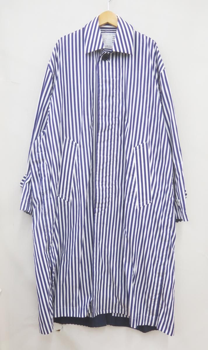 2262 sacai サカイ 23 03036 M SS Thomas Mason Cotton Poplin Coat ストライプ コート 2