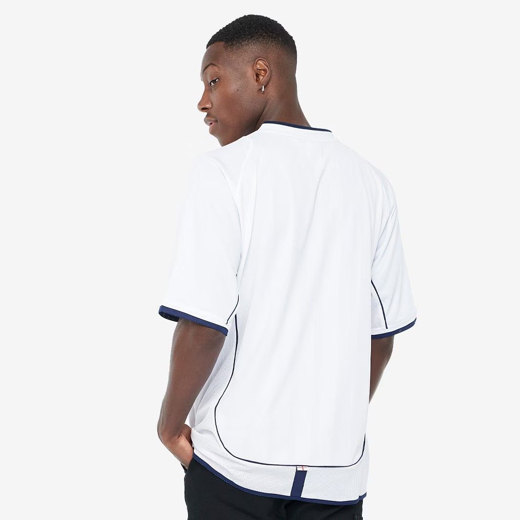 Score Draw レトロ イングランド代表 2002 W杯 ホーム 半袖 ユニフォーム 白