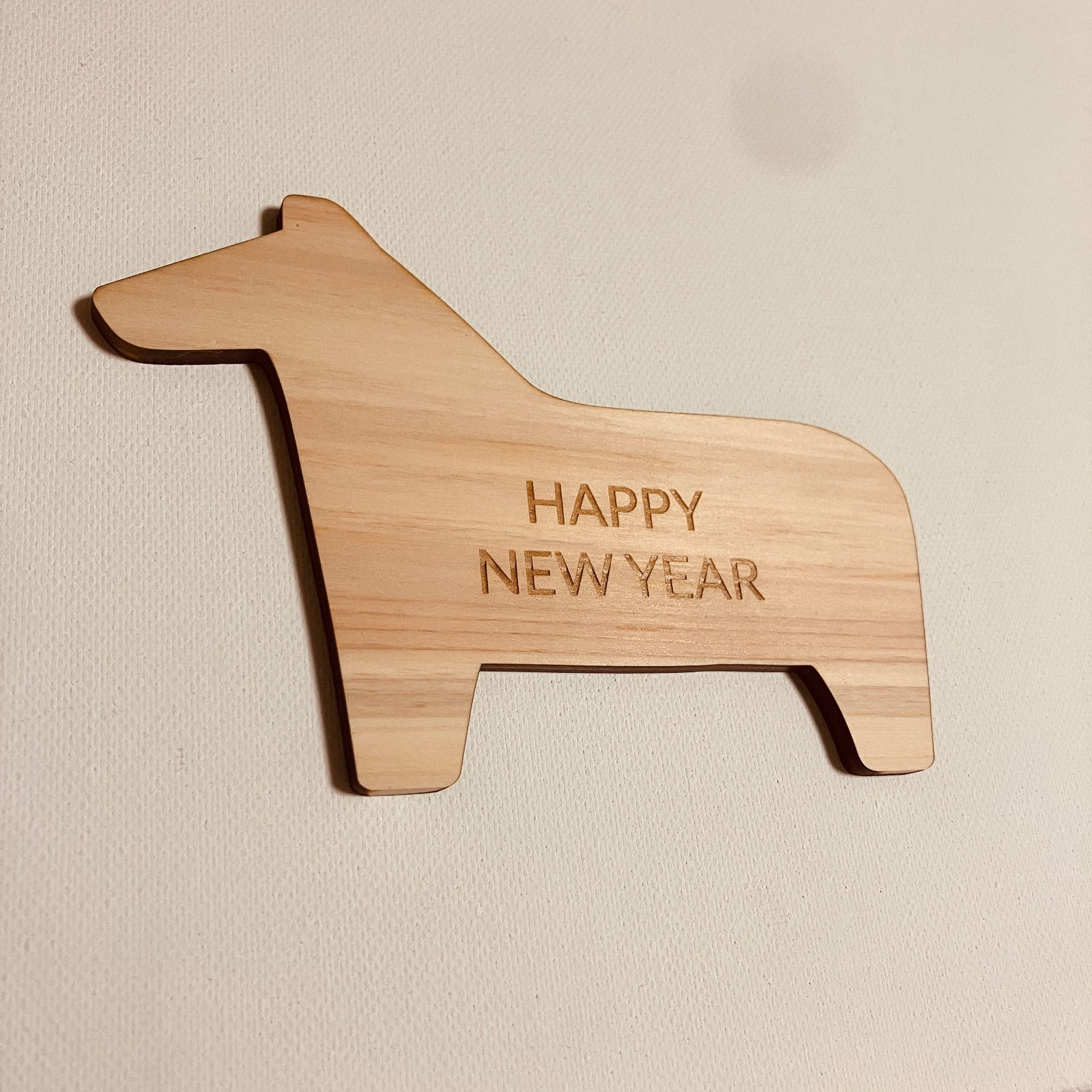 日本製】馬のハガキ 2026 年賀状 ヒノキ 馬 午 ハガキ 木製 はがき