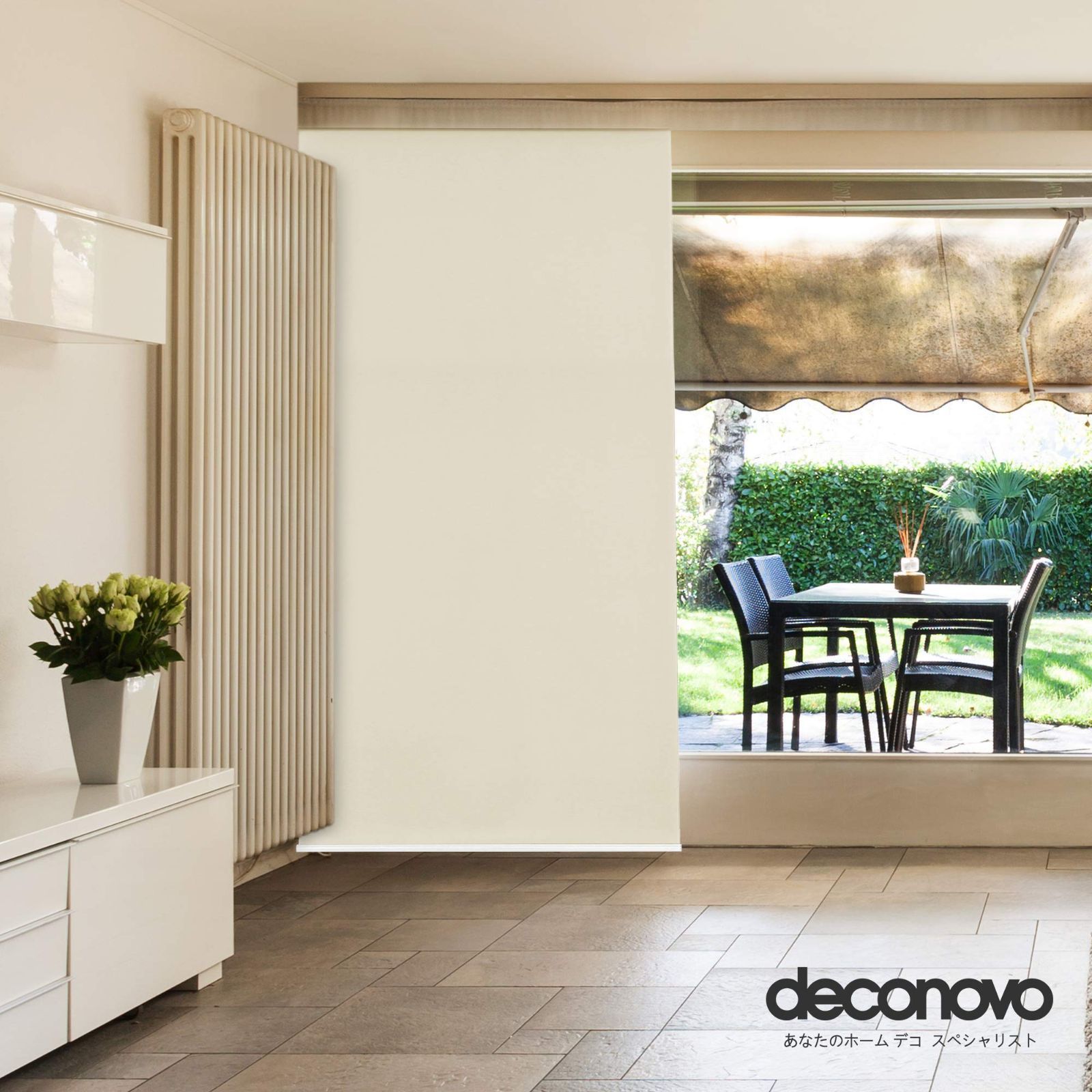 在庫処分】Deconovo ロールスクリーン 幅130cm 丈220cm ベージュ