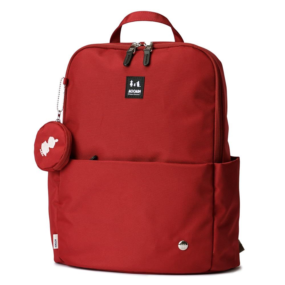 ムーミン バックパック リュックサック デイパック レディース rmnk-04 レッド 約W 23 28×H 36×D 13.5 cm