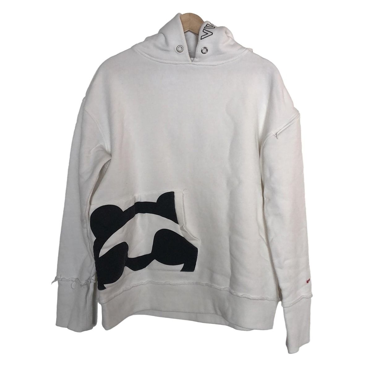 TAM ヴィヴィアンタム パーカー サイズ38 M レディース 白 黒 長袖 ダメージ加工