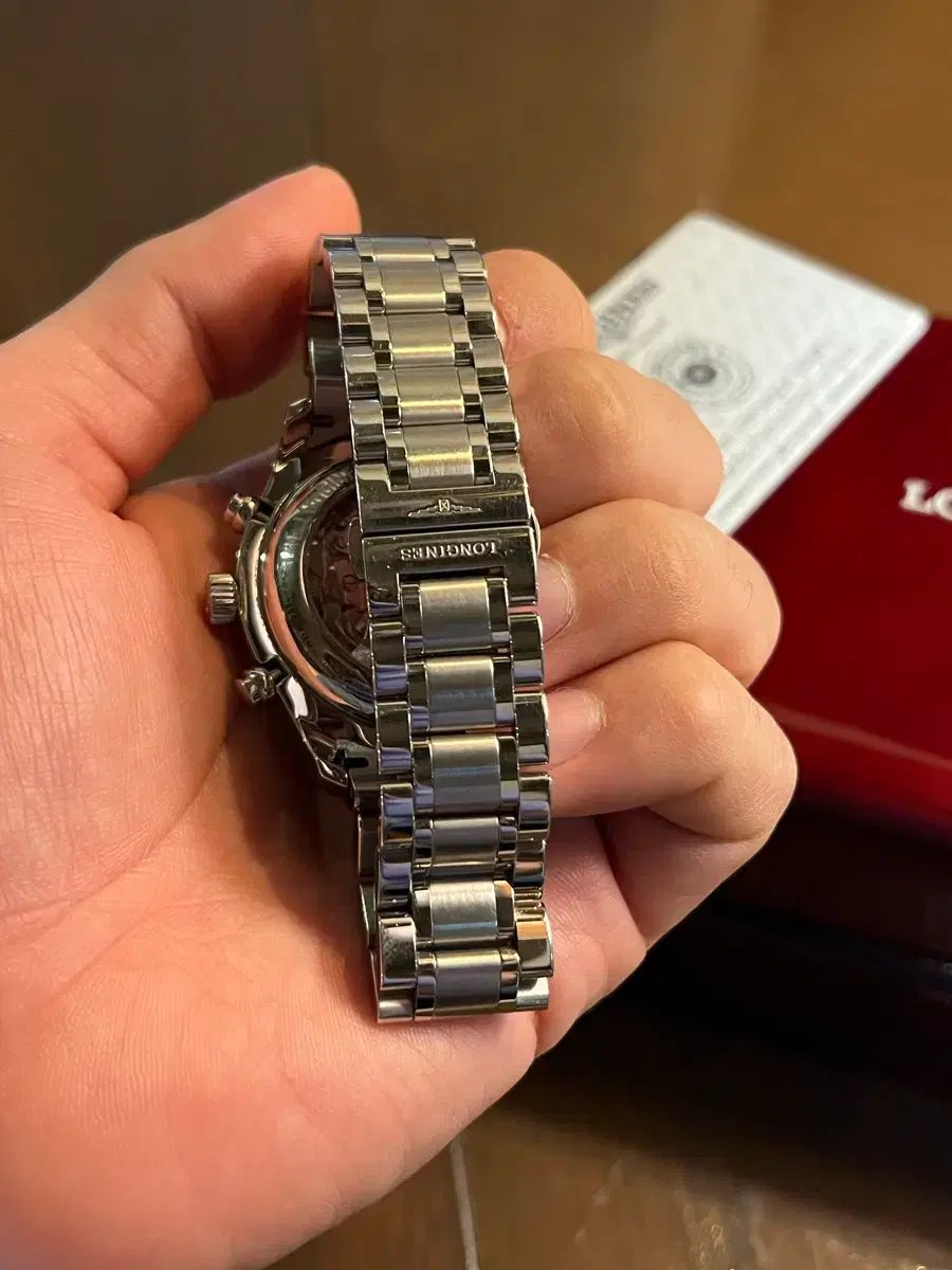  LONGINES ロンジン マスター ムーンフェイズ クロノ オート フルセット コート 自動巻き時計 腕時計(アナログ)