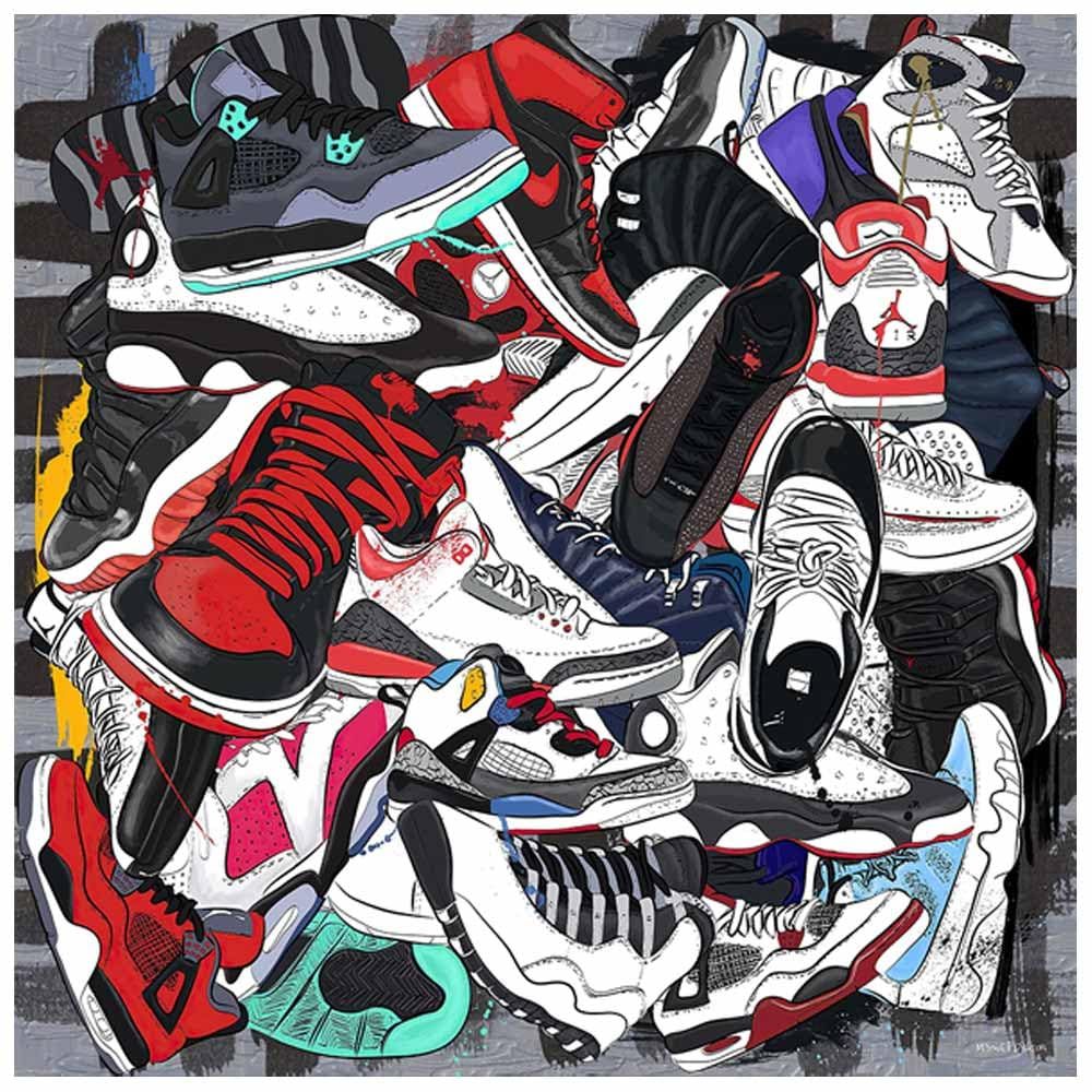アートパネル スニーカー ストリート グラフティ W40cm H40cm アート アートパネル スニーカー ストリート グラフティ W40cm H40cm アート