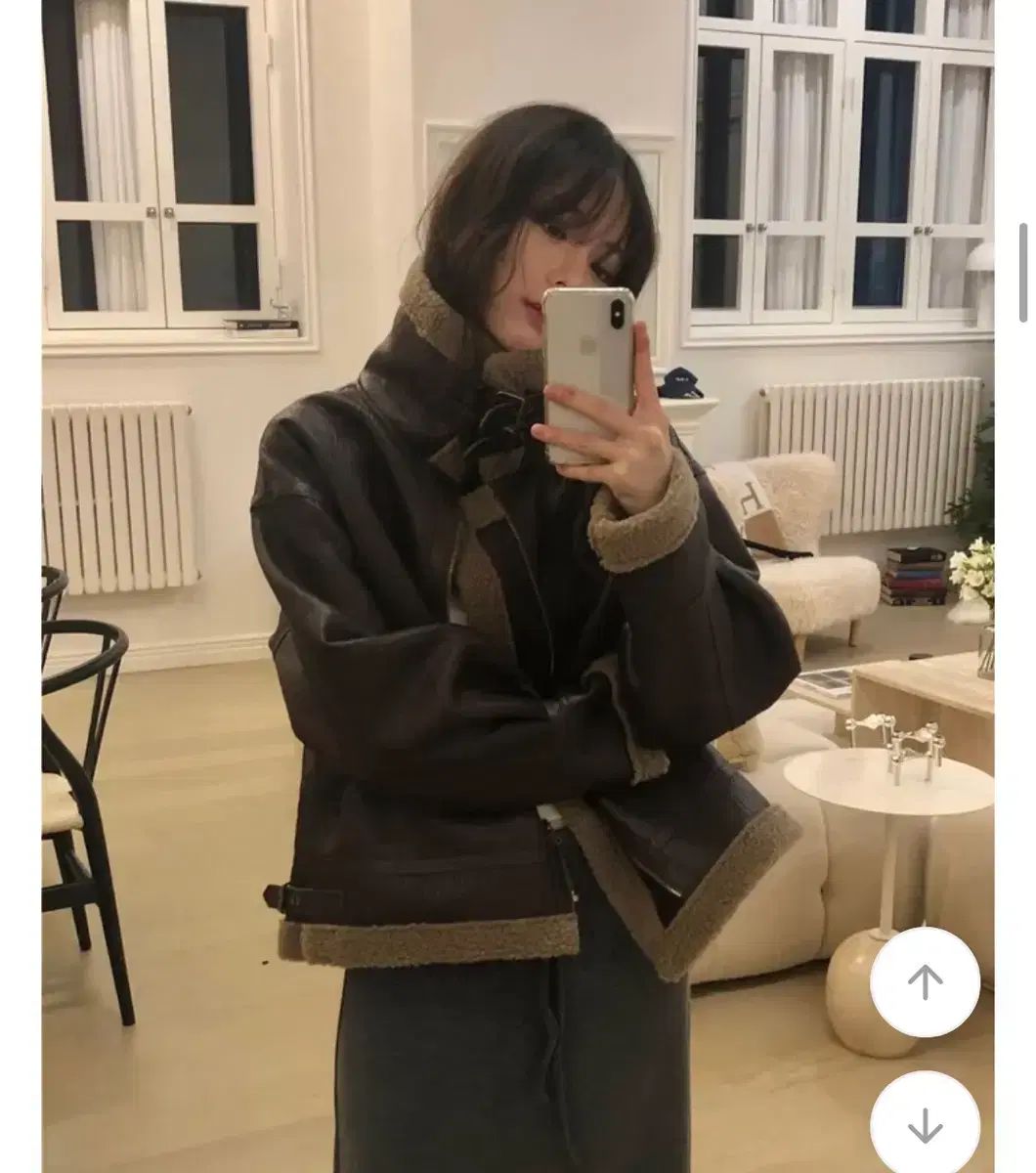 ルーズフィット ムートン ジャケット