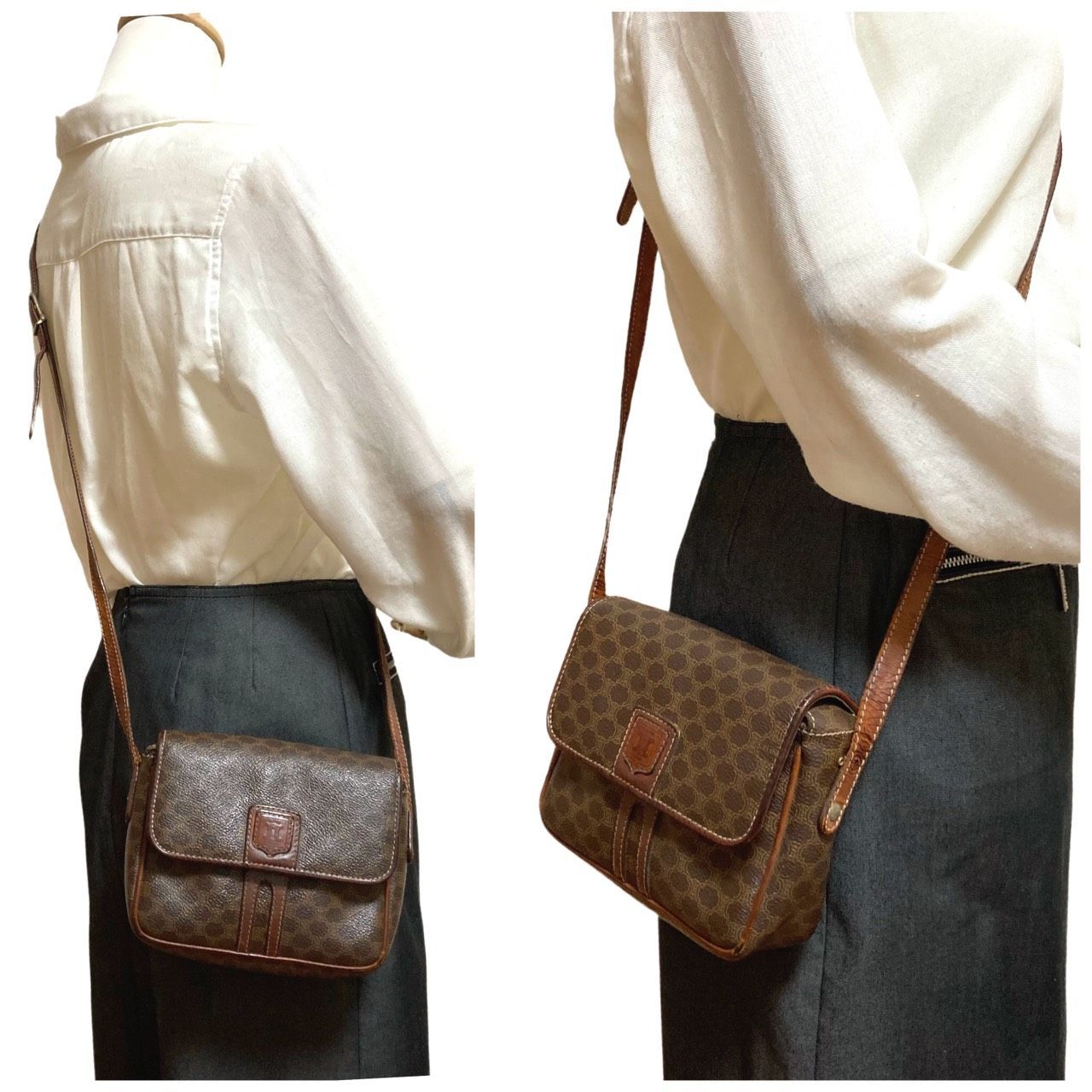 希少✤【CELINE／セリーヌ】ショルダーバッグ マカダム トリオンフ