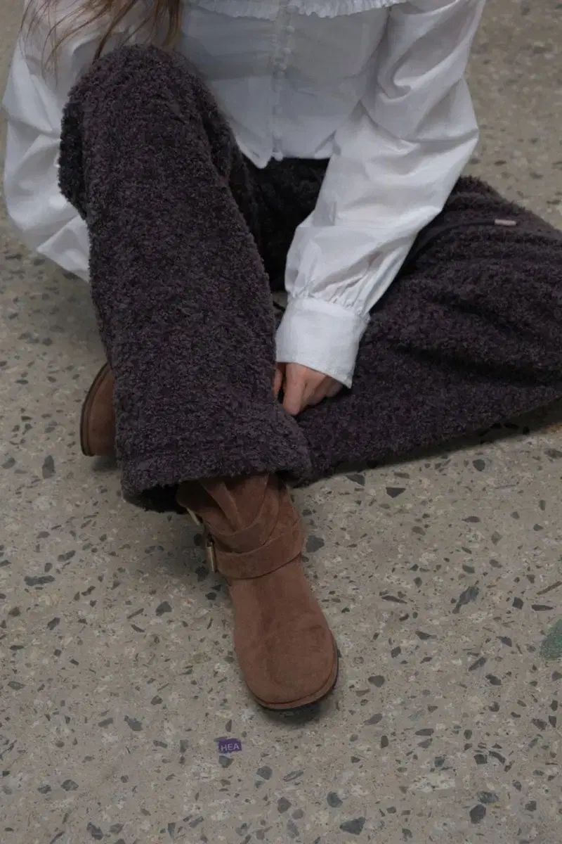  丈直し foeto ポエト Bambi フレンチテリー パンツ チャコール ジョガーパンツ スウェットパンツ パンツ