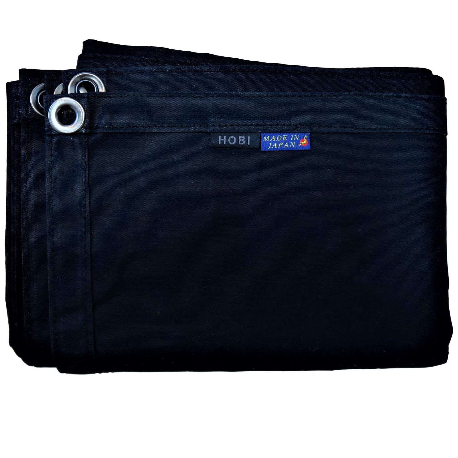 HOBI 日本製 三代目サバイブシート3 L グランドシート 軽上質帆布 撥水パラフィン加工 無骨でタフ 軽量 頑丈ハトメ オールブラック 黒 MADE IN JAPAN