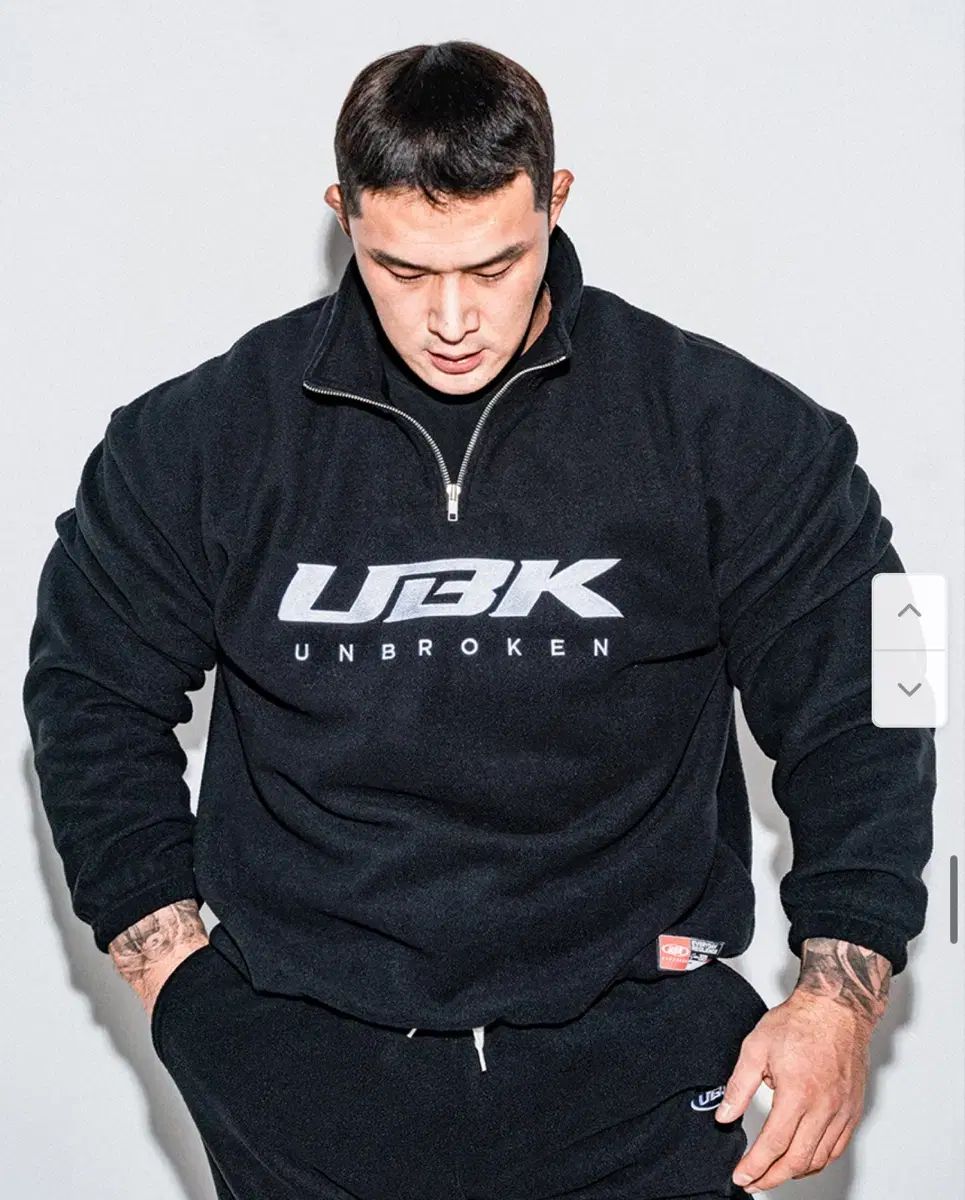 アンブロークン ファン ヒョン グ B9 フリース ハーフジップアップ ブラック L
