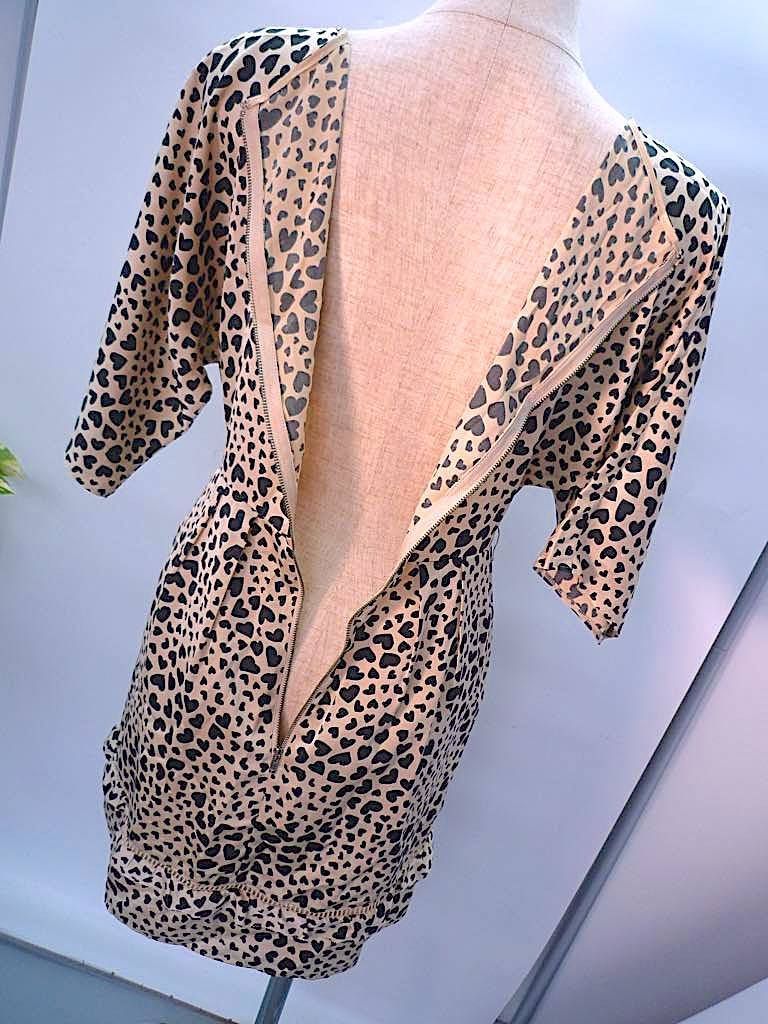 美品 ジルスチュアート JILLSTUART ハートレオパード柄 ワンピース S