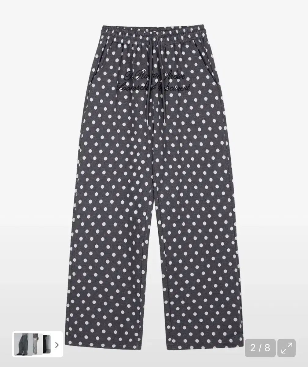 ロックケーキ ドット シャーリング ジョガーパンツ Dark Gray