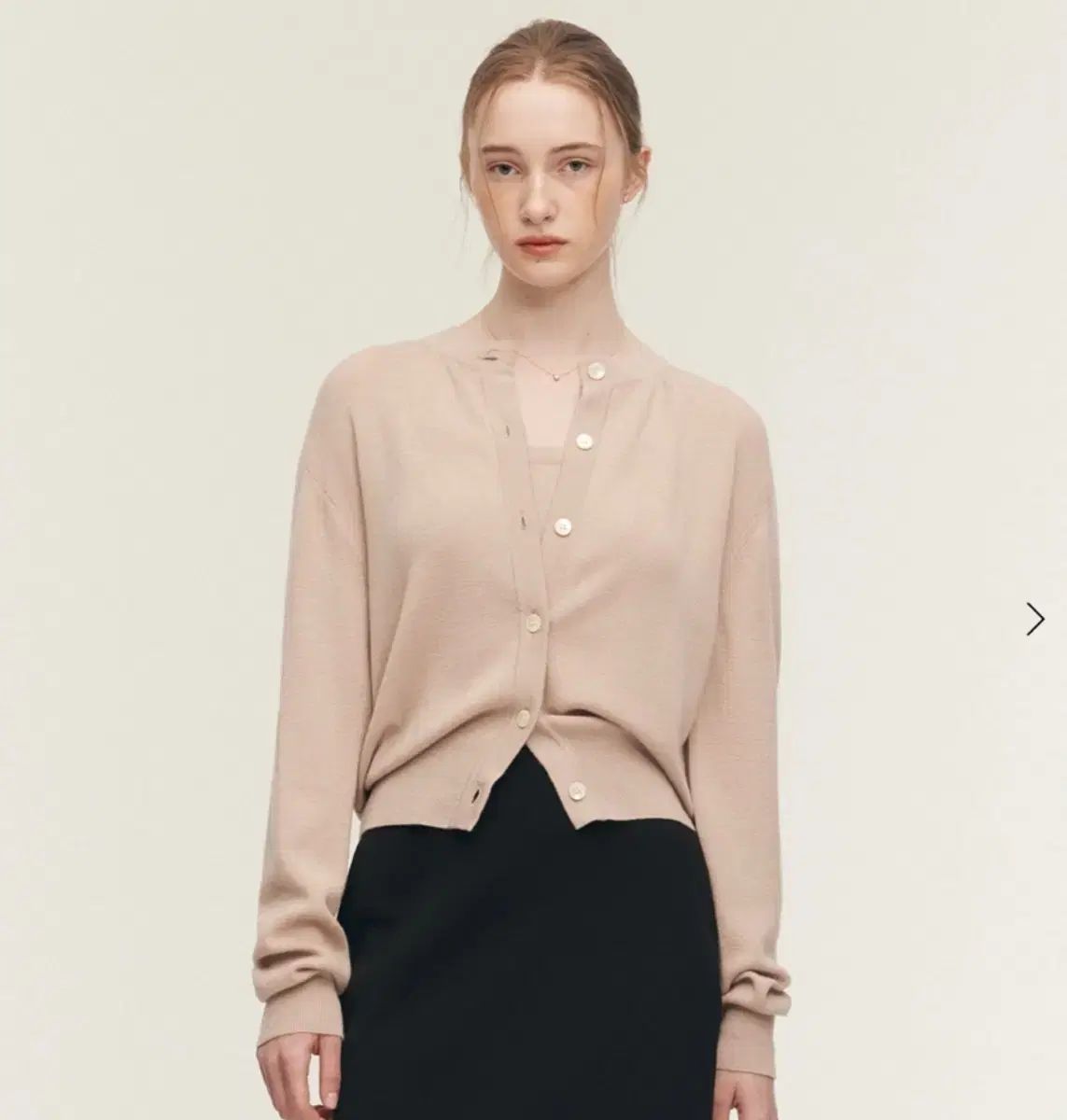 シエ sie マイル ソフト セット ノースリーブ カーディガン ベージュ