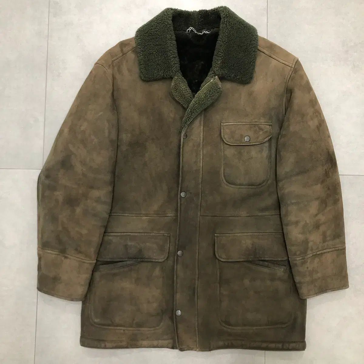 バーバリー イングランド イギリス シープスキン ムートン ジャケット S
