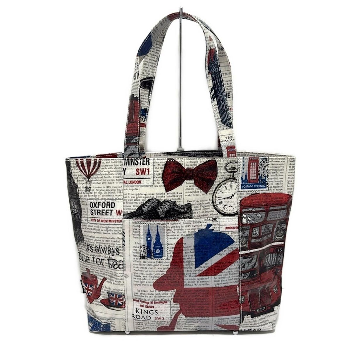 ThinkBee シンクビー トートバッグ - 白×ダークグレー×マルチ Just Heart