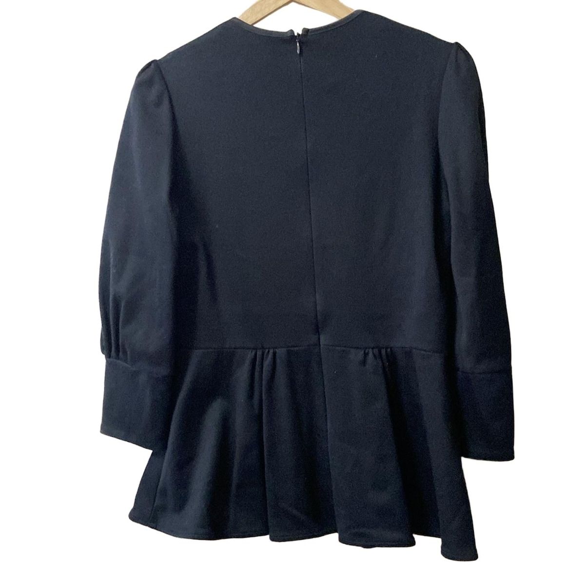 BORDERS at BALCONY ボーダーズアットバルコニー チュニック サイズ38 M レディース 黒×白 長袖 ワッペン