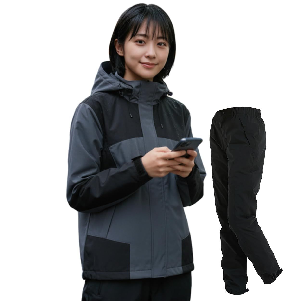 アラシヤマ レインコート レディース ゴルフ レインウェア上下セット| 透湿 防水 撥水 防風 レインスーツ カッパ 雨具 自転車 マウンテンパーカー 登山 golf 釣り 通勤用 雨合羽 レインジャケット梅雨対策 ブルー