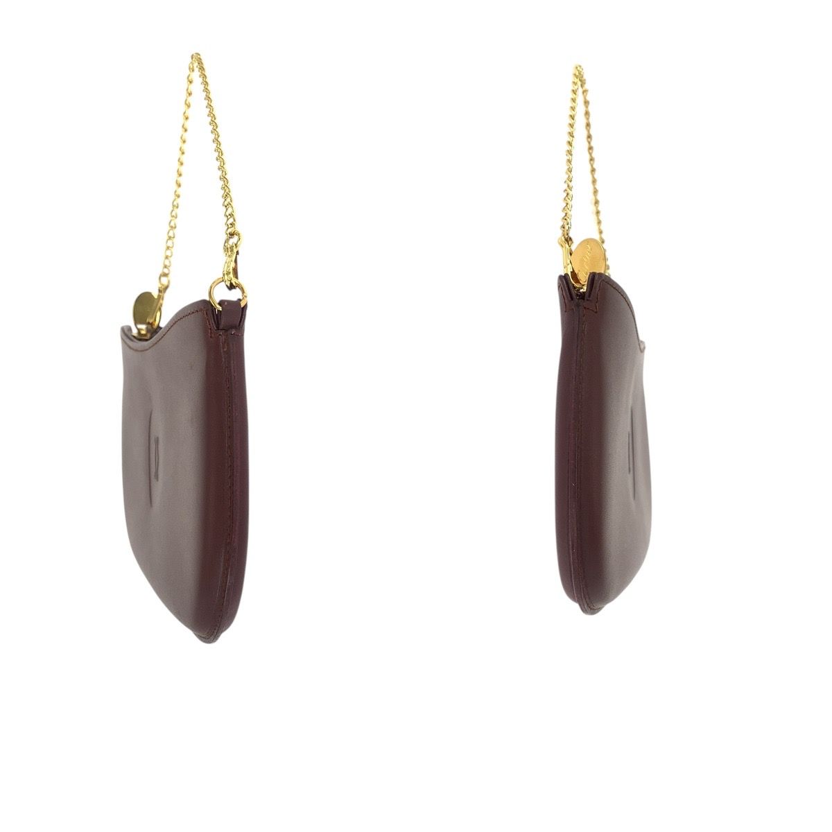 美品 CARTIER カルティエ マストライン ワインレッド ゴールド金具