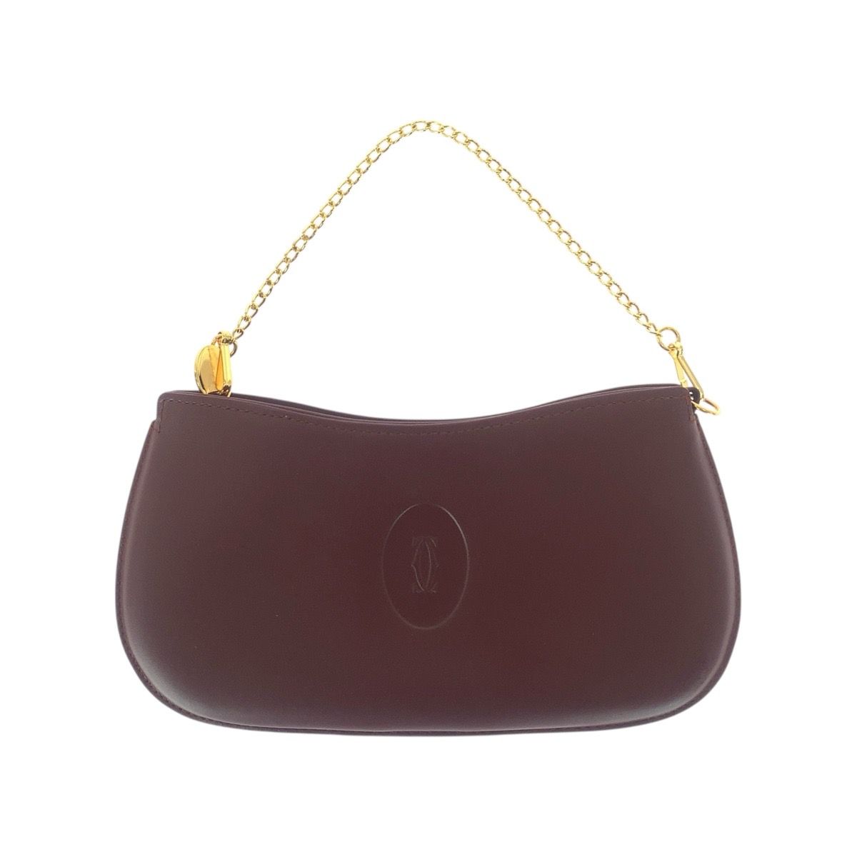 美品 CARTIER カルティエ マストライン ワインレッド ゴールド金具