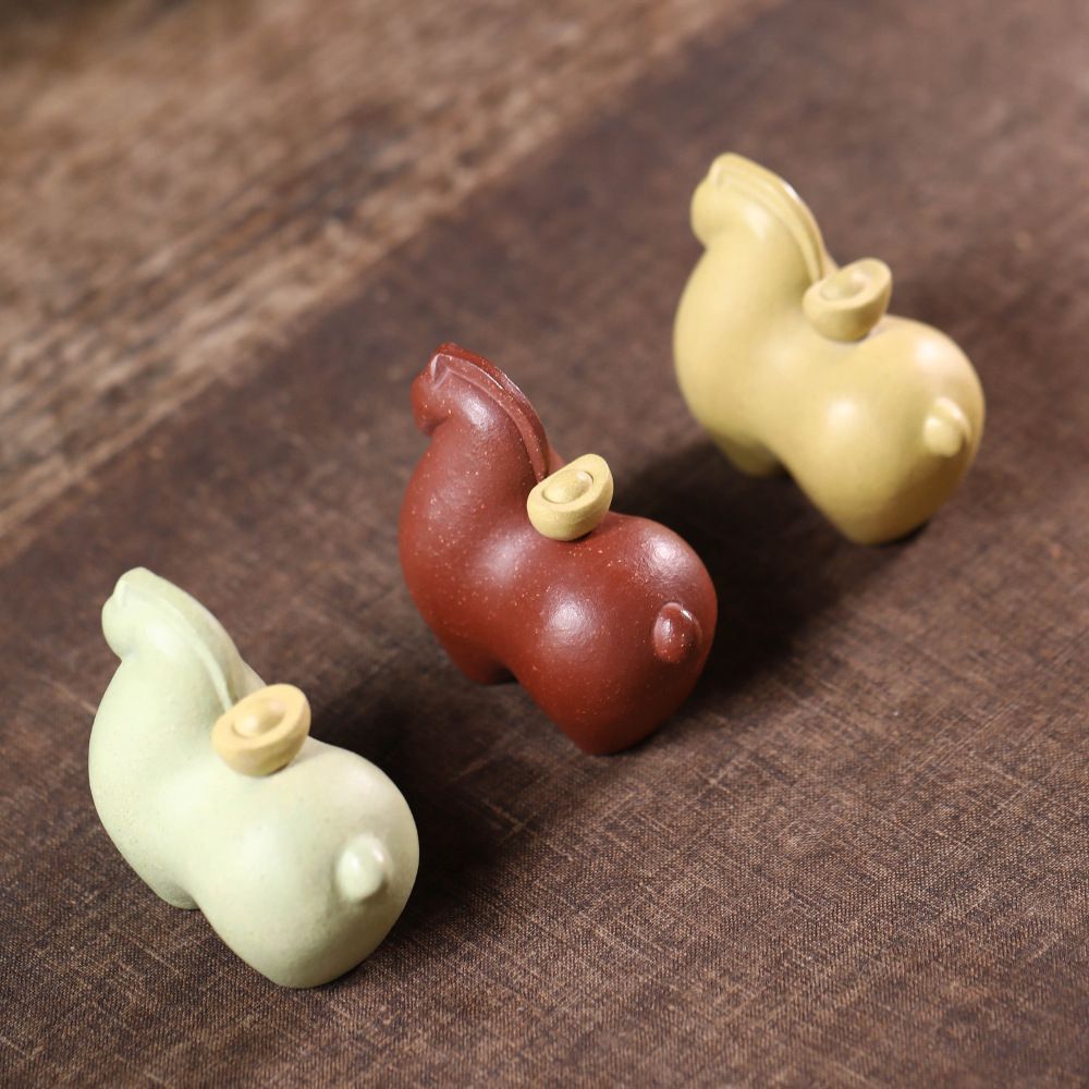 紫砂 茶寵 馬 置物 2026年 午年 開運 風水 手作り 茶器 ギフト 癒しの