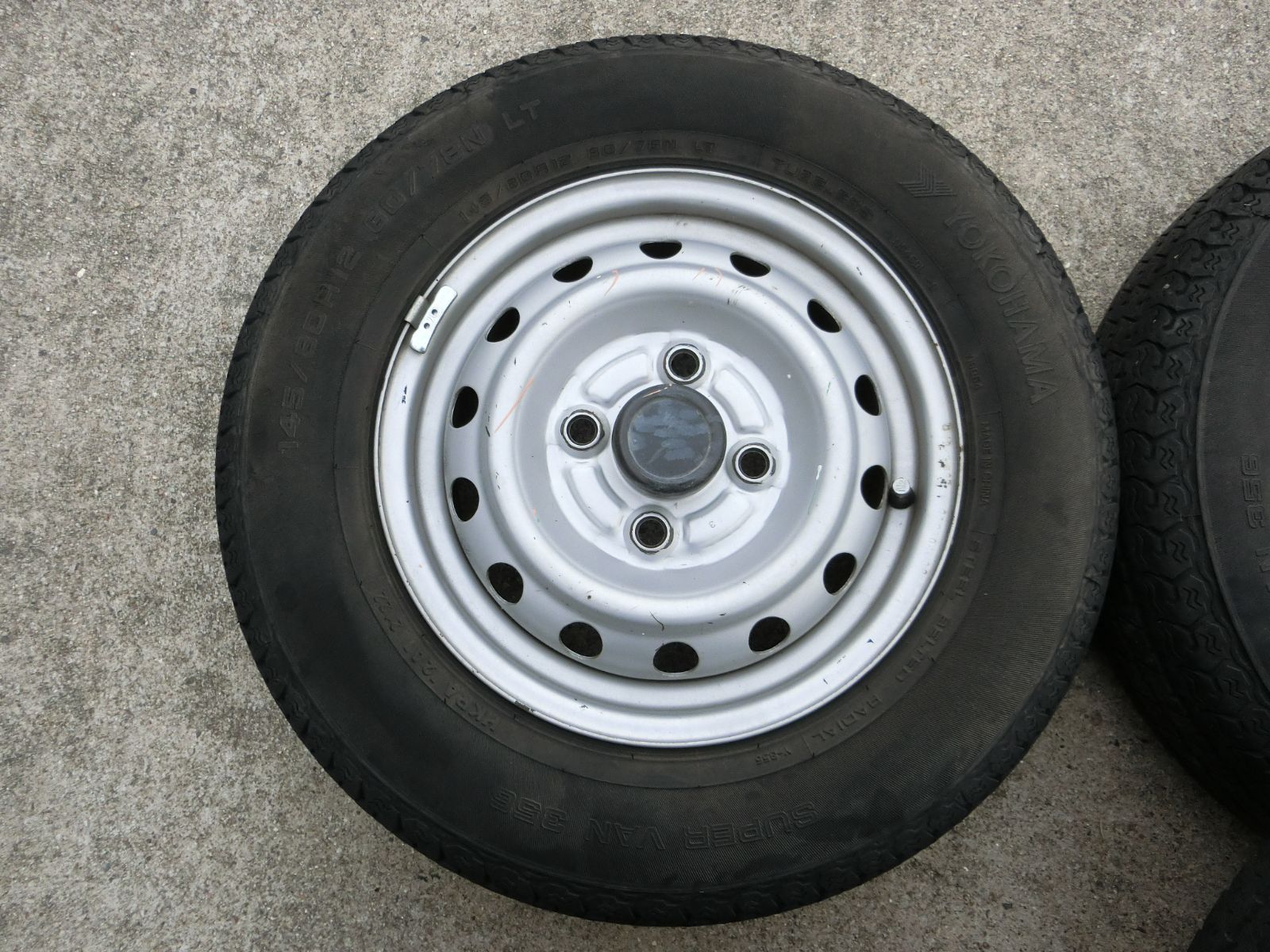  904 12インチ スチールホイール 12 3 5 B PCD 100 ハブ径 約56 mm 4穴 4本セット 145 80 R 三菱 ミニキャブ 外し 12インチ以下 タイヤ ホイールセット