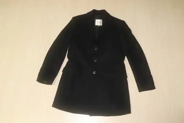100 670 ビーンポール ブラック ウールハーフコート