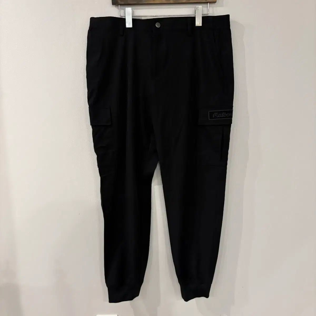 マルボンゴルフ ブラック カーゴ ジョガーパンツ