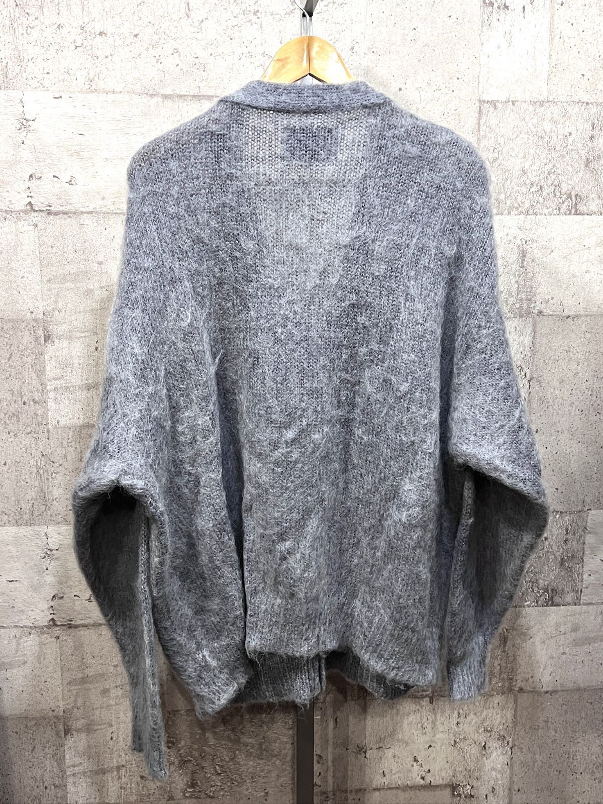 美品 meltum モヘア カーディガン グレー F メンズ メルタム MOHAIR 