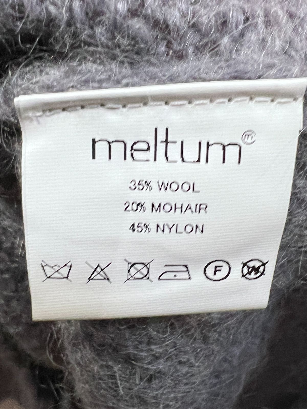 美品 meltum モヘア カーディガン グレー F メンズ メルタム MOHAIR 