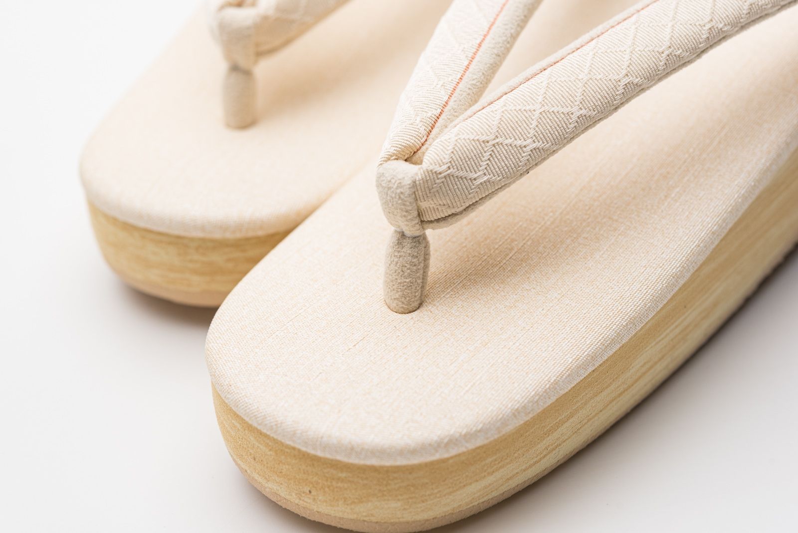 L カレンブロッソ 博多織 アイボリー×斜め格子