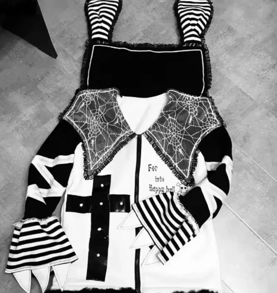 原宿 ウサミミ ゴスパンク セーラーキー ジップアップ