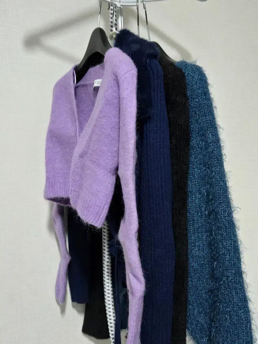 ザラ ZARA アルパカ ウール カーディガン Vネック ファー ニット ジャケット