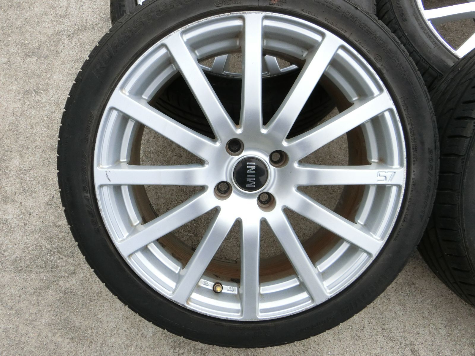 906 RAYS レイズ 57モータースポーツ G 07 CR 17インチ アルミホイール 17 7 0 J 43 PCD 100 4穴 4本セット 205 45 ZR BMW MINI ミニクラブマン R 55