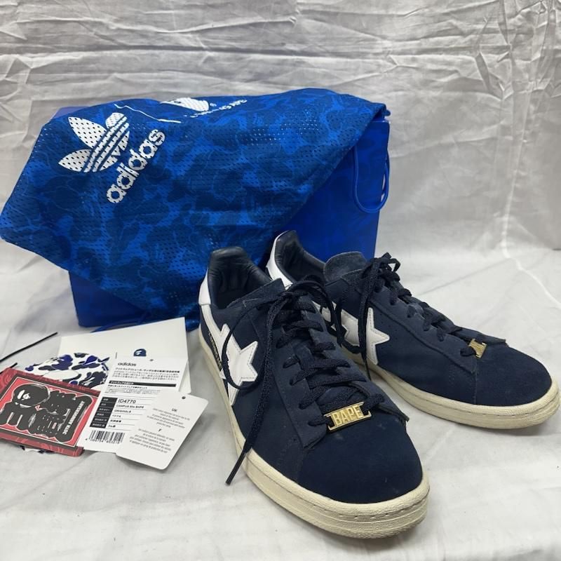 アディダス ID4770 × A BATHING APE Campus 80's College Navy キャンパス アベイシングエイプ メンズ 26.5cm ISItems【USED】【古着】【】50125164