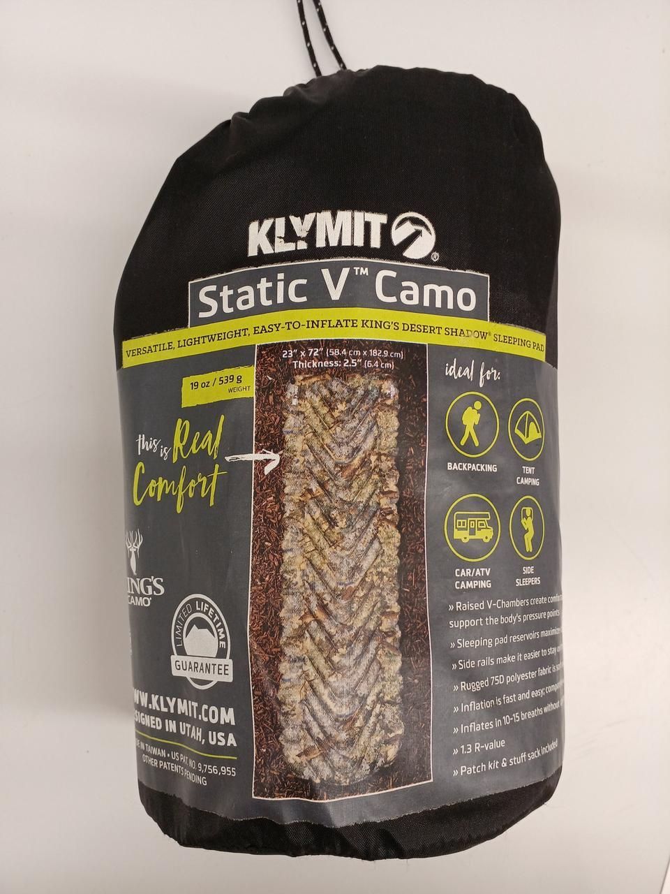 KLYMIT エアーマット スタティックV Air Mattress Static V