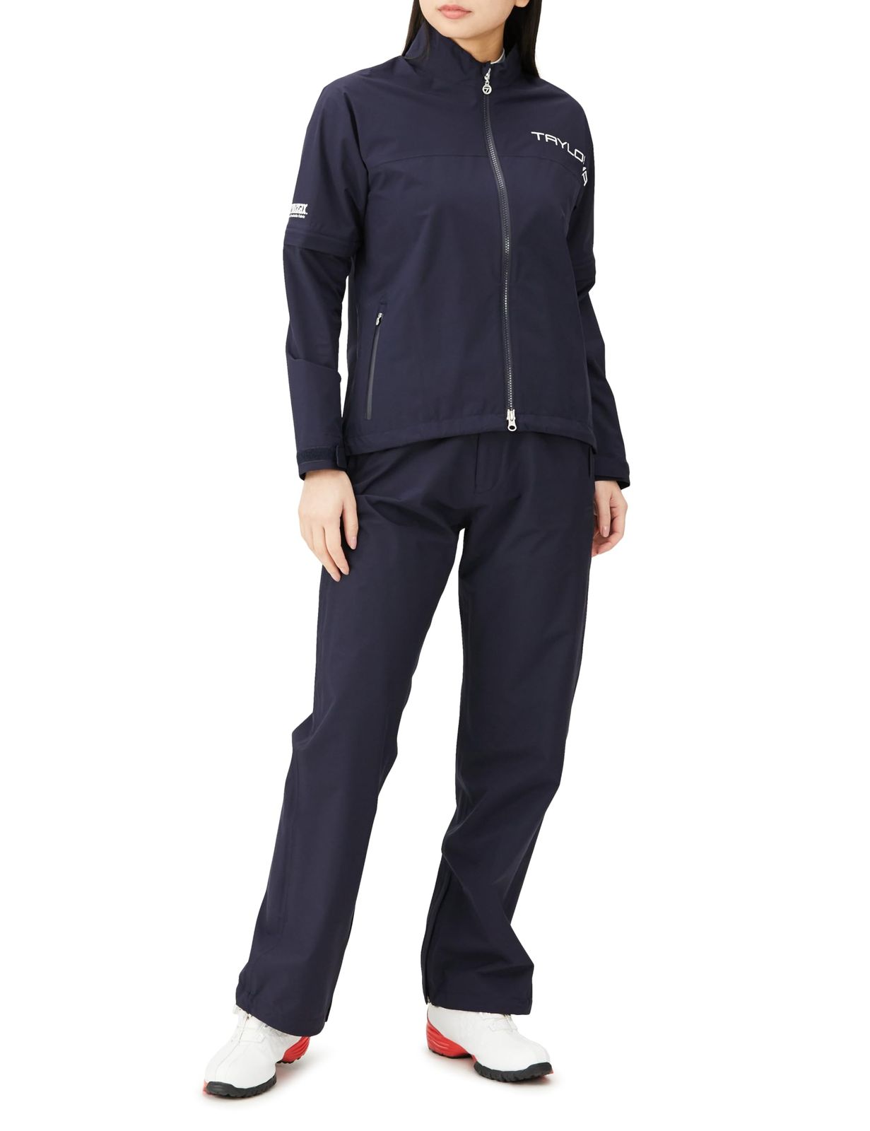 テーラーメイド TAYLOR MADE W TMレインスーツ ネイビー S レディース レインウェア 24 SS UN 003