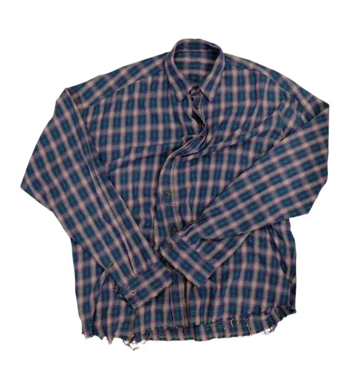 Nonnod フレキシブル シャーリング CHECK シャツ パープル グランジ 1 サイズ