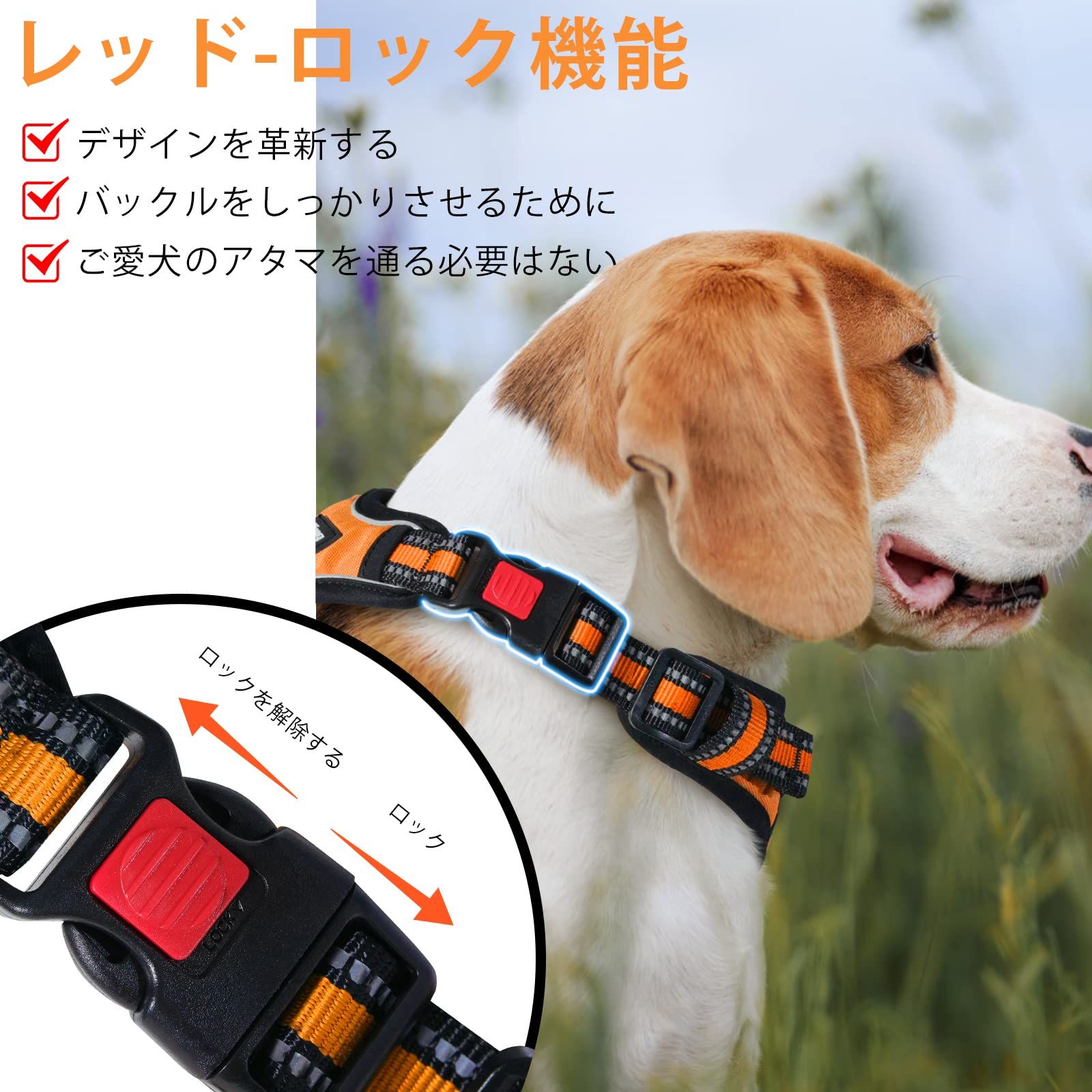 新品 [2025最新型犬ハーネス]BaoCheng 犬用胴輪 小型犬/中型犬/大型犬