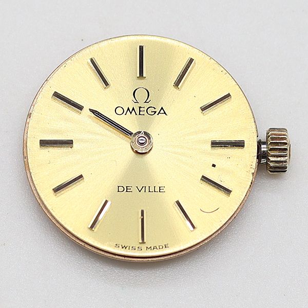 オメガ 手巻き デビル ゴールド文字 文字盤のみ レディース腕時計