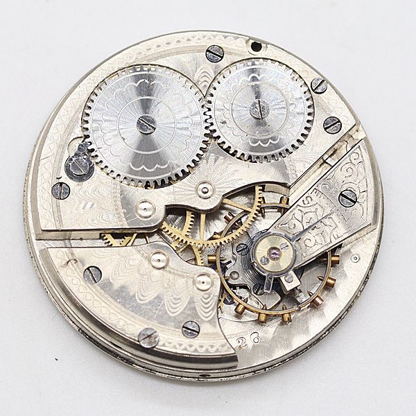 懐中時計 白文字盤 二重文字盤 エクセレント 手巻き 白文字盤 スモセコ 文字盤のみ メンズ腕時計