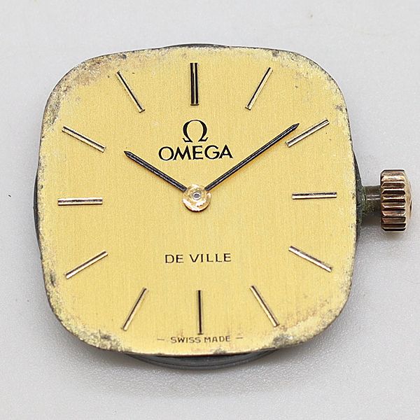 オメガ デビル 手巻き時計 ゴールド文字盤 オメガ 手巻き デビル ゴールド文字盤 文字盤のみ レディース腕時計