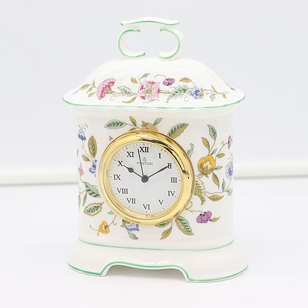 箱付 ミントン ハドンホールシリーズ マントルクロック QZ ホワイト