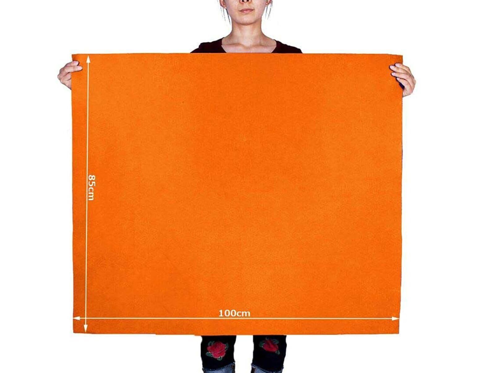 新品 手芸用 カラー ハード フェルト ポリエステル 不織布【 オレンジ 85cm × 100cm 厚さ1mm 】生地 DIY 手作り ハンドメイド クラフト マスコット 小物作り | フェルト 手芸用 KIYOHARA K H-557』