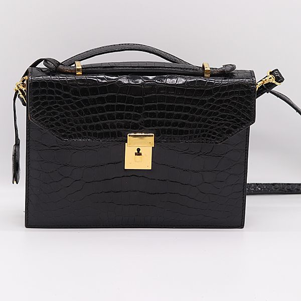 EMAR PARIS エマールパリ クロコダイル革 ハンドバッグ デニム トートバック ブラック ブランド ファッション 2000000 NSK MST