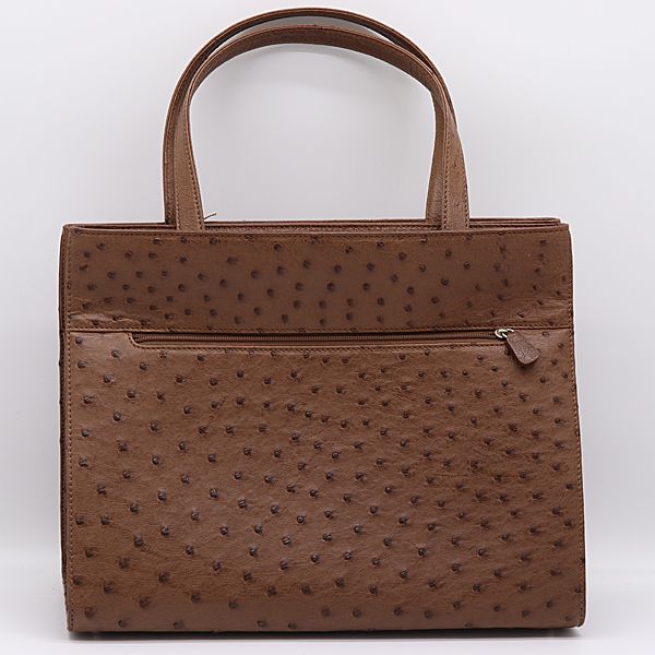 MODA VERA】 オーストリッチ / ハンドバッグ / 保存袋付き 良品 MODA VERA】 オーストリッチ / ハンドバッグ / 保存袋付き 良品