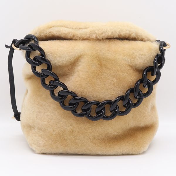 ジョージアミラーニ フェイクファー ベージュ 2 WAYバッグ ハンドバッグ ブランド ファッション 2000000 NSK