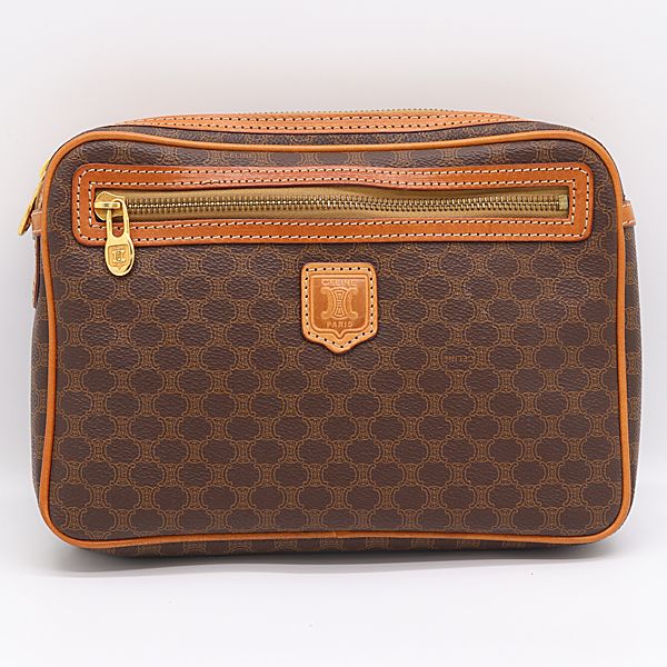 セリーヌ マカダム クラッチバッグ ブラウン マカダム柄 PVC セカンドバッグ ブランド ファッション 2000000 NSK MST