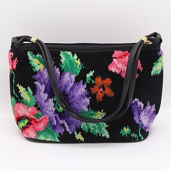 フェイラー FEILER シュニール織り 花柄 ブラック ハンドバッグ ブランド ファッション 2000000 NSK MST