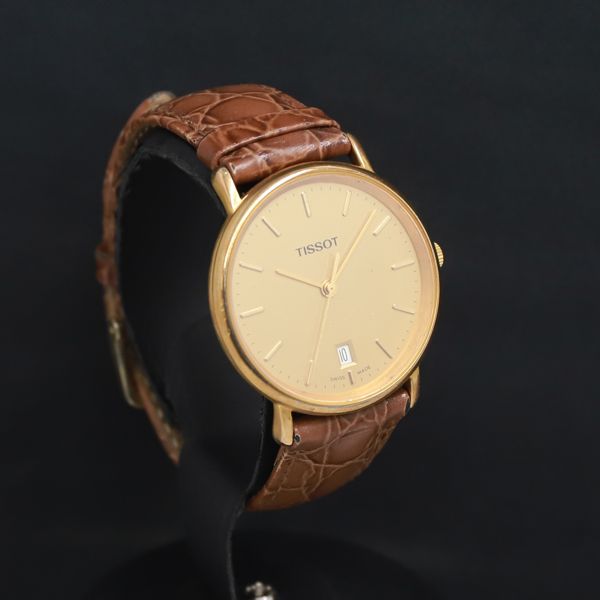 QZ ティソ T882K ゴールド文字盤 デイト レディース腕時計 2000000 NSK QZ ティソ T882K ゴールド文字盤 デイト レディース腕時計 2000000 NSK